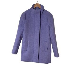 JCREW Hyacinth Lilac Purplw Cocoon Coat Size 2